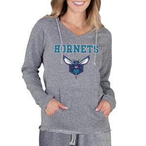Women's Concepts Sport Gray Charlotte Hornets Mainstream Terry Hooded Top