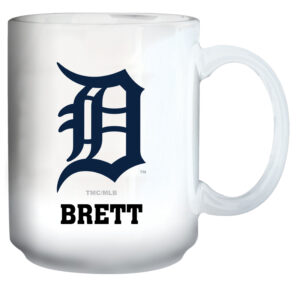 White Detroit Tigers 15oz. Personalized Mug