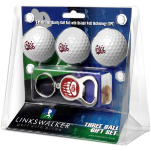 Montana Grizzlies 3-Ball Gift Pack & Key Chain Bottle Opener