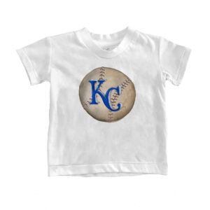 Infant Tiny Turnip White Kansas City Royals Stitched Baseball T-Shirt