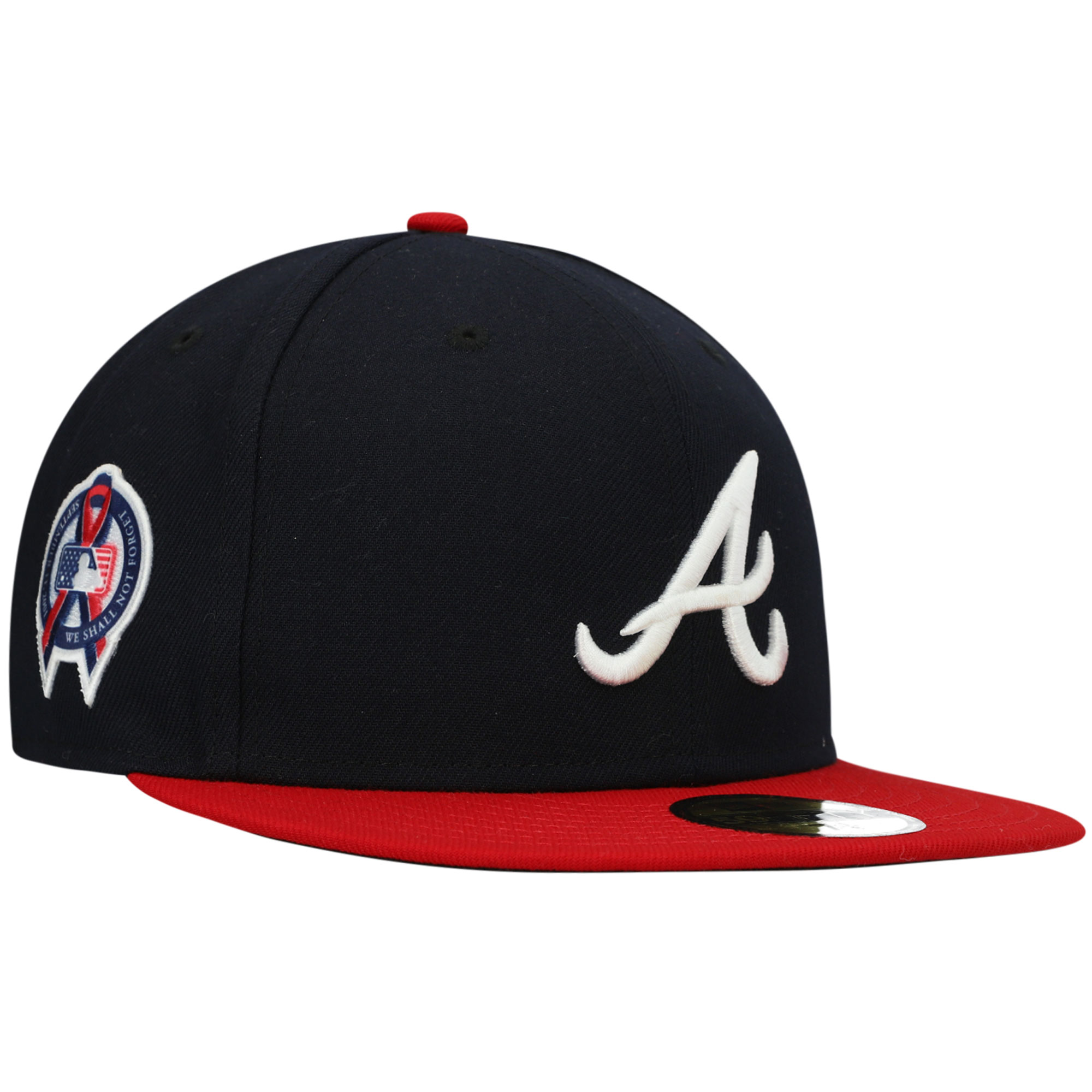Men's New Era Navy Atlanta Braves 9/11 Memorial Side Patch 59FIFTY Fitted Hat - Image 7