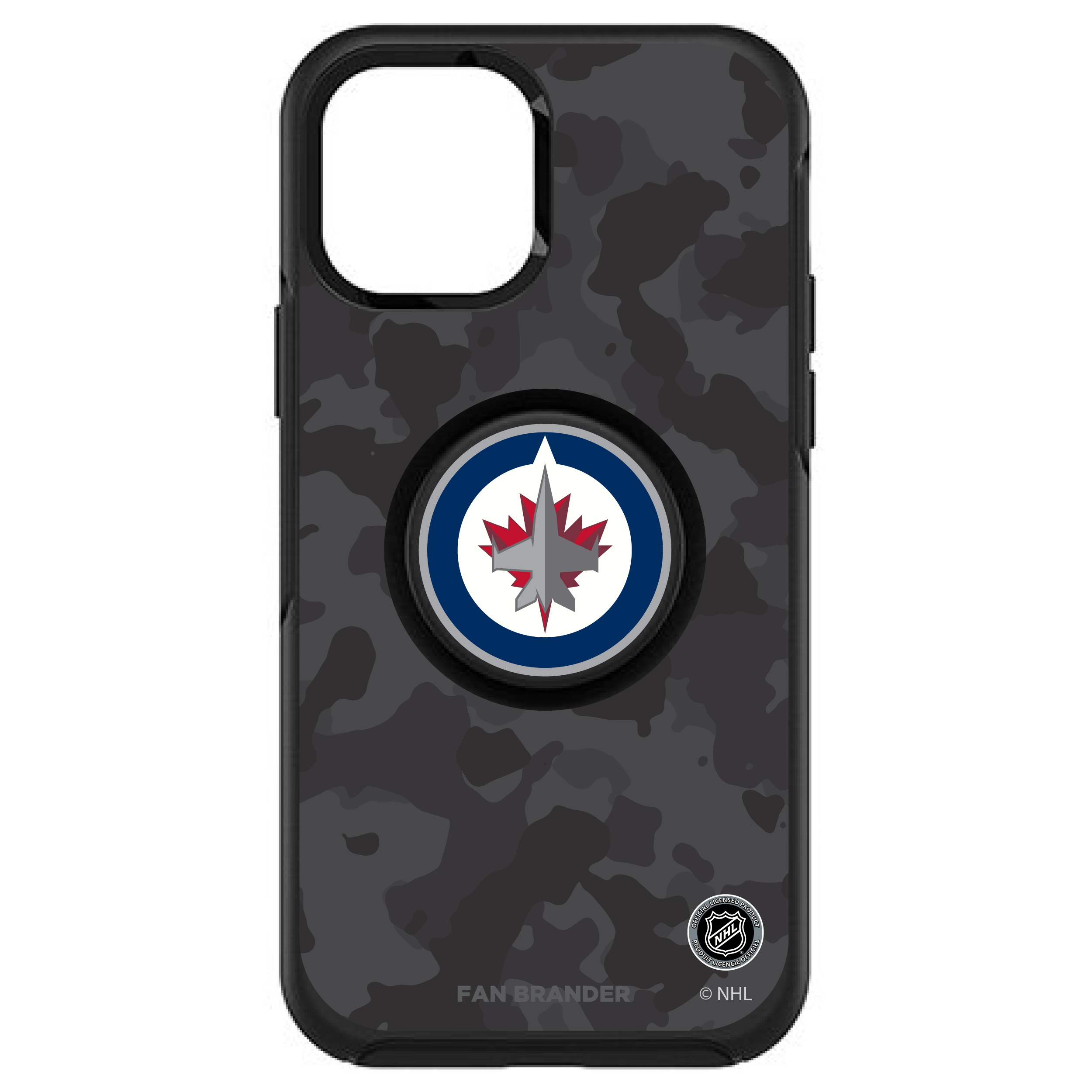 OtterBox Black Winnipeg Jets Otter+Pop PopSocket Symmetry Camo Design iPhone Case - Image 7