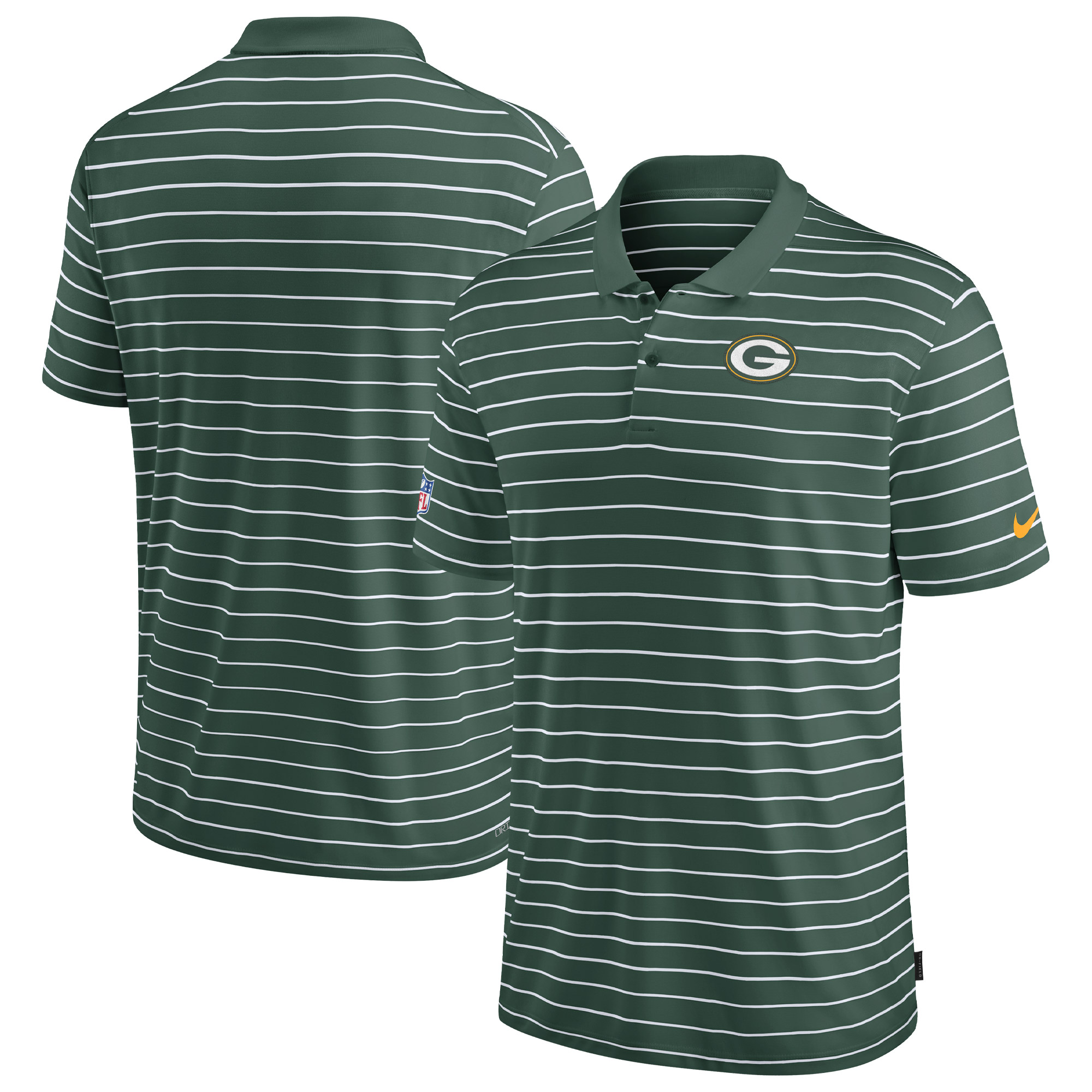Men's Nike Green Green Bay Packers Sideline Lock Up Victory Performance Polo - Image 5
