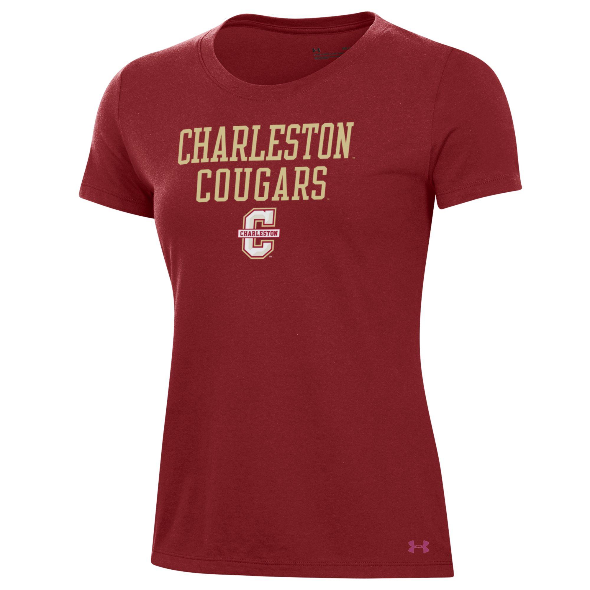 Women's Under Armour Maroon Charleston Cougars Performance T-Shirt - Image 3