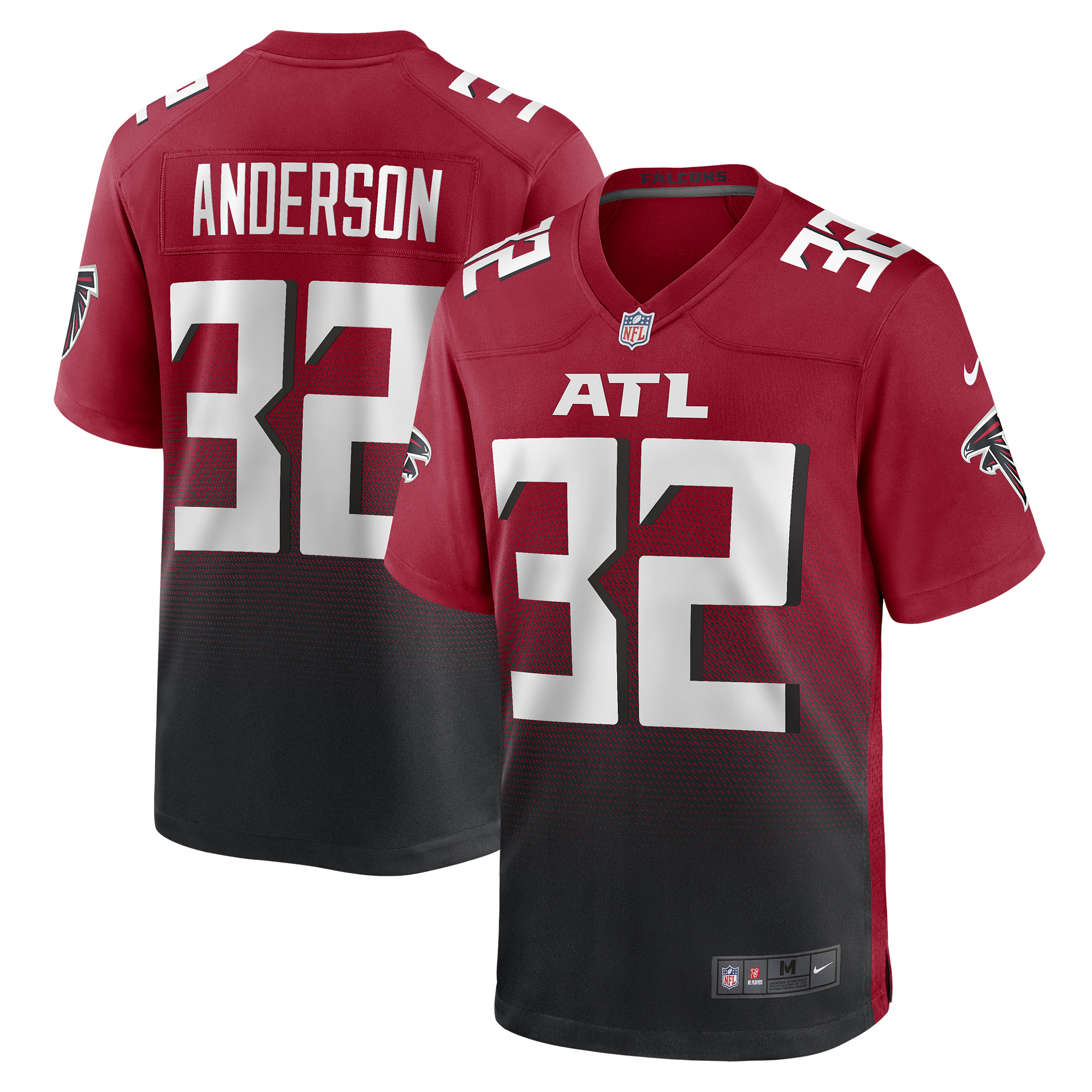 Men's Nike Jamal Anderson Red Atlanta Falcons Retired Player Alternate Game Jersey
