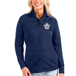 Women's Antigua Navy Toronto Maple Leafs Links Full-Zip Golf Jacket
