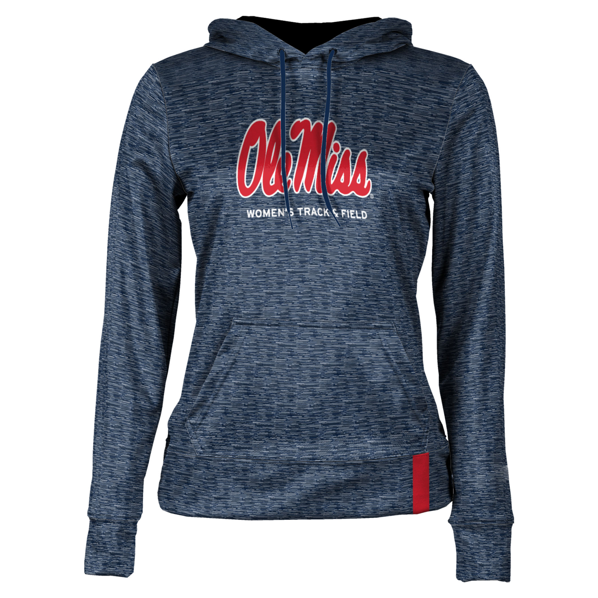 Women's Navy Ole Miss Rebels Women's Track & Field Pullover Hoodie - Image 3