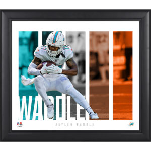 Jaylen Waddle Miami Dolphins Framed 15'' x 17'' Player Panel Collage