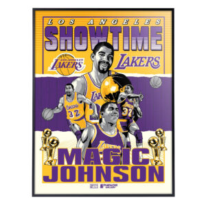 Phenom Gallery Magic Johnson Los Angeles Lakers 18'' x 24'' Deluxe Framed Serigraph Print