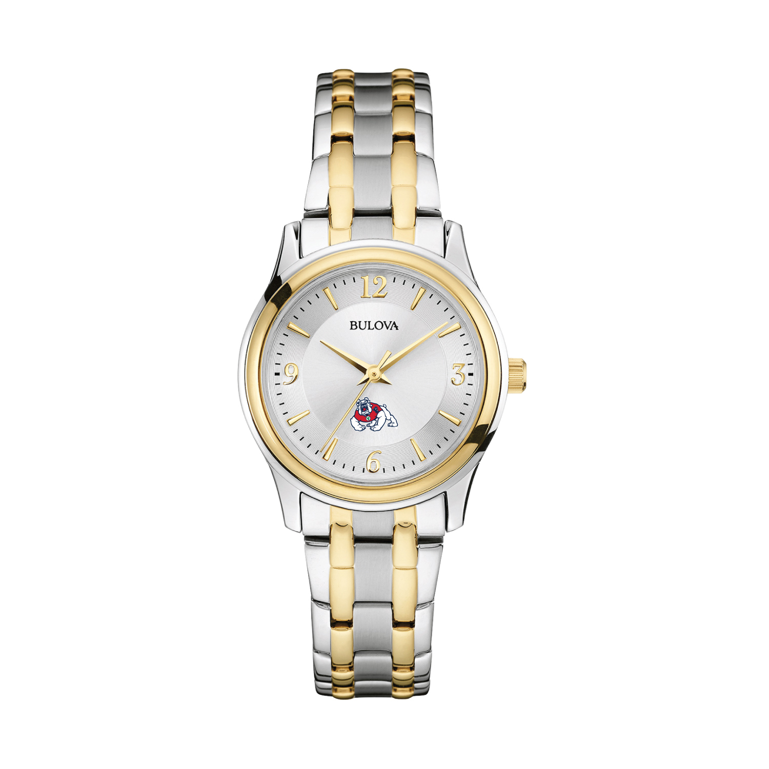 Women's Bulova Silver/Gold Fresno State Bulldogs Classic Two-Tone Round Watch