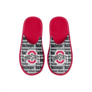 Youth FOCO Ohio State Buckeyes Scuff Wordmark Slide Slippers