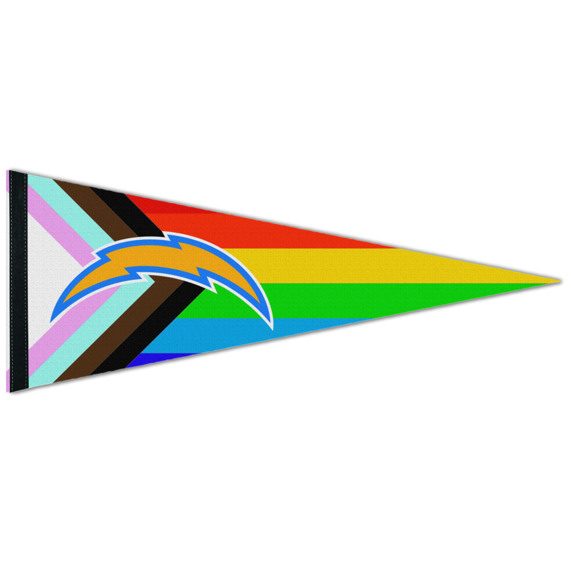 WinCraft Los Angeles Chargers 12'' x 30'' Pride Premium Pennant