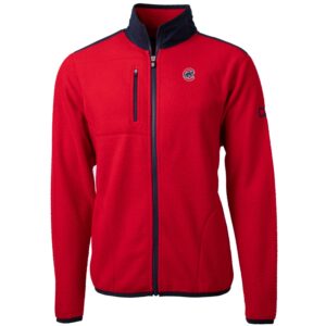 Men's Cutter & Buck Red Chicago Cubs Big & Tall Cascade Eco Sherpa Fleece Full-Zip Jacket