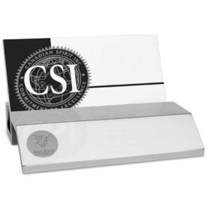 Ball State Cardinals Silver Business Card Holder