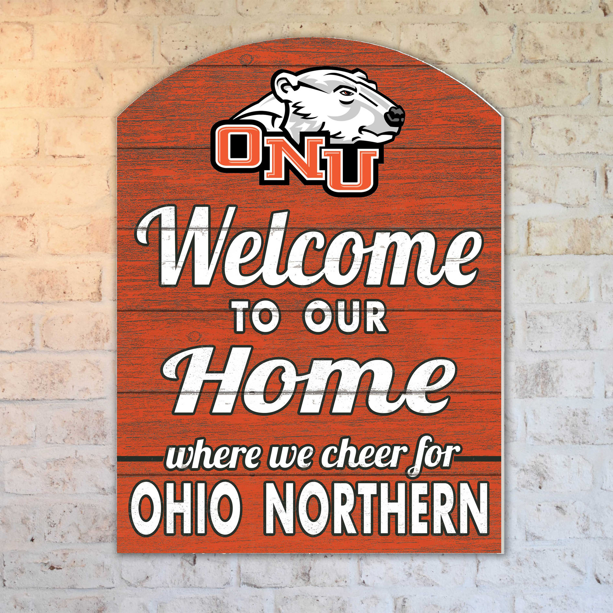 Orange Ohio Northern Polar Bears 16'' x 22'' Marquee Sign - Image 3