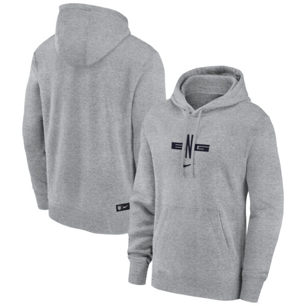 Men's Nike Gray England National Team Club Logo Pullover Hoodie - Image 5