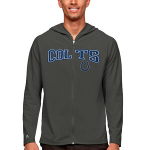 Men's Antigua Charcoal Indianapolis Colts Legacy Full-Zip Hoodie