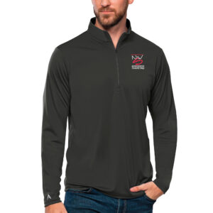 Men's Antigua Charcoal Northwest-Shoals Community College Tribute Quarter-Zip Pullover Top
