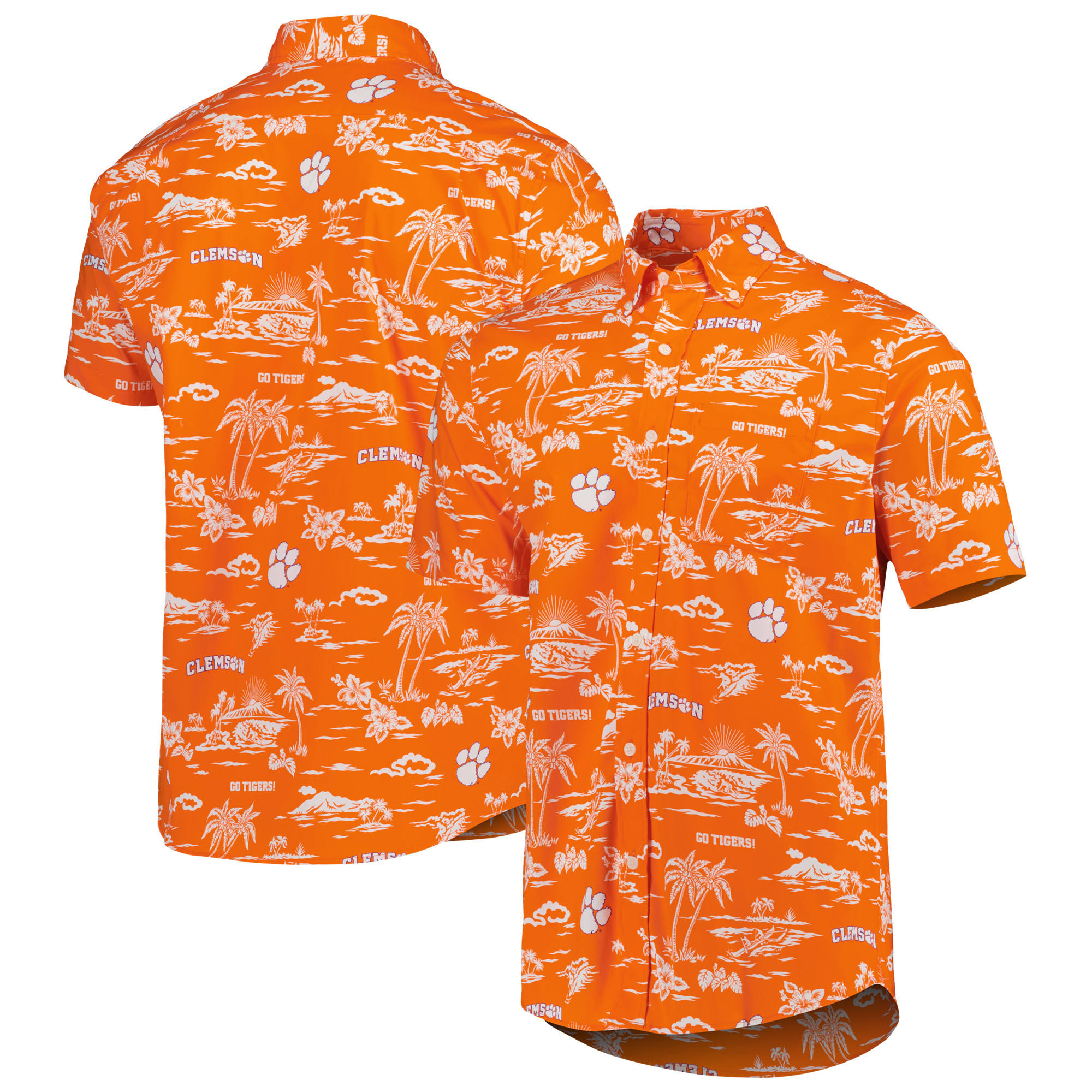 Men's Reyn Spooner Orange Clemson Tigers Classic Button-Down Shirt - Image 5