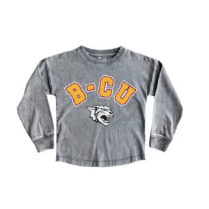Girls Youth Gameday Couture Gray Bethune-Cookman Wildcats Faded Wash Pullover Top