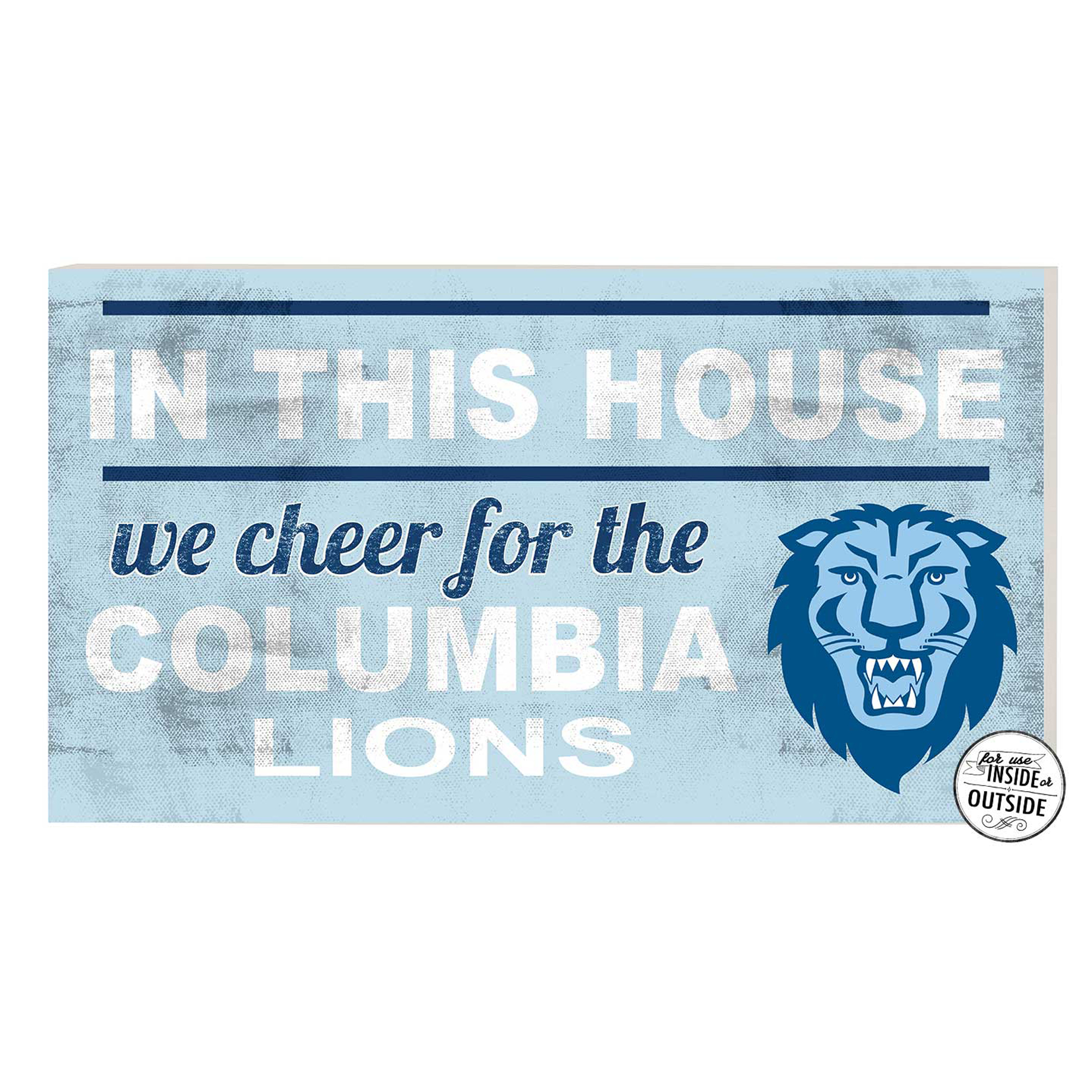 Columbia University 11'' x 20'' Indoor/Outdoor In This House Sign - Image 2