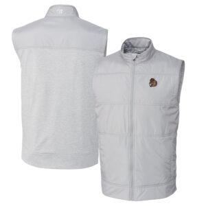 Men's Cutter & Buck Gray Oregon State Beavers Vault Big & Tall Stealth Hybrid Windbreaker Full-Zip Vest