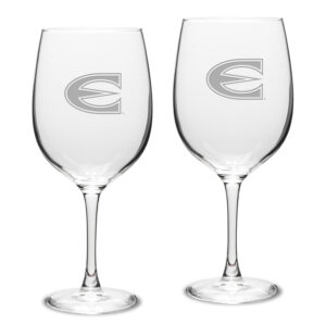 Emporia State Hornets Logo 19oz. 2-Piece Traditional Red Wine Table Glass Set
