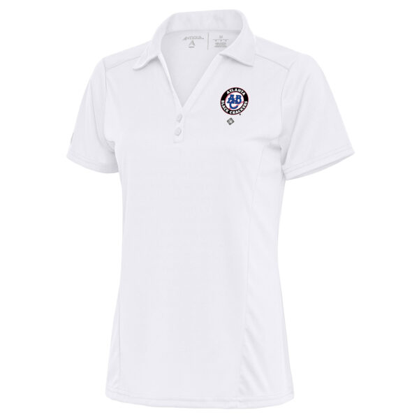 Women's Antigua White Atlanta Black Crackers Tribute Polo