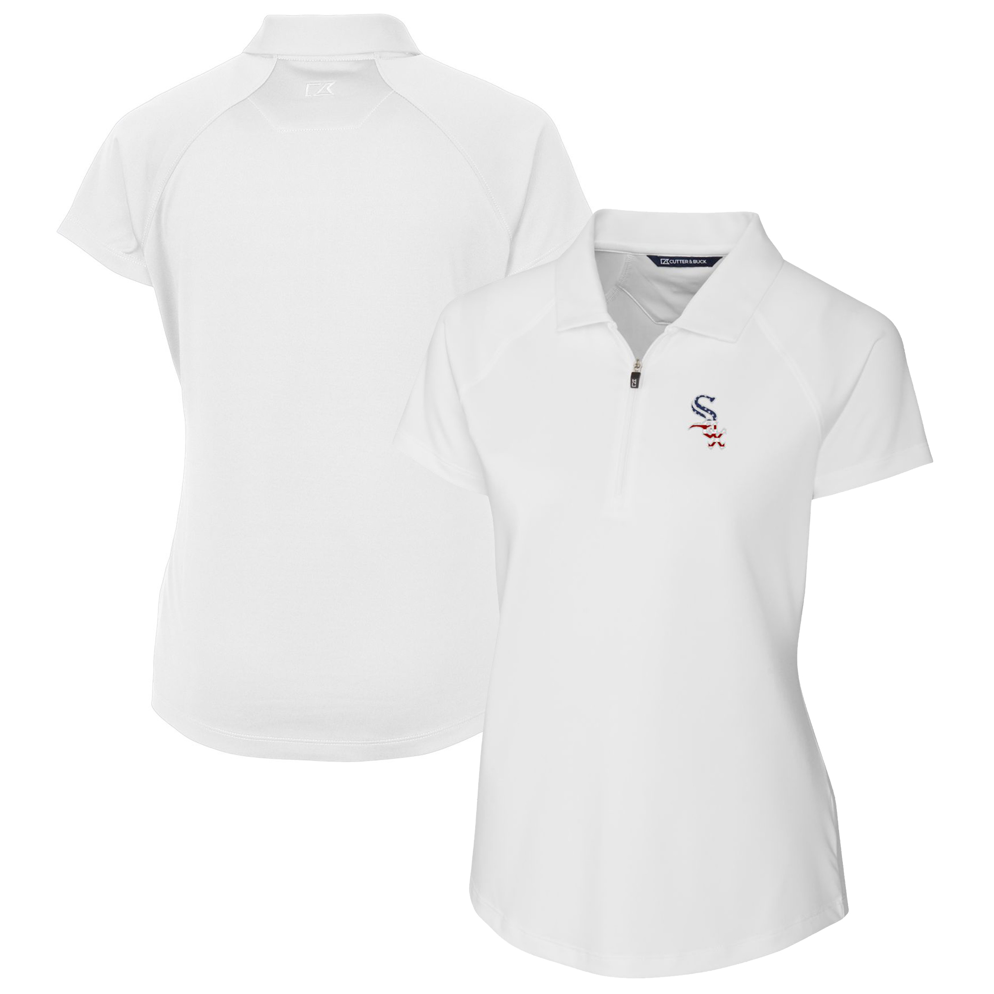 Women's Cutter & Buck White Chicago White Sox Americana Logo DryTec Forge Stretch Polo