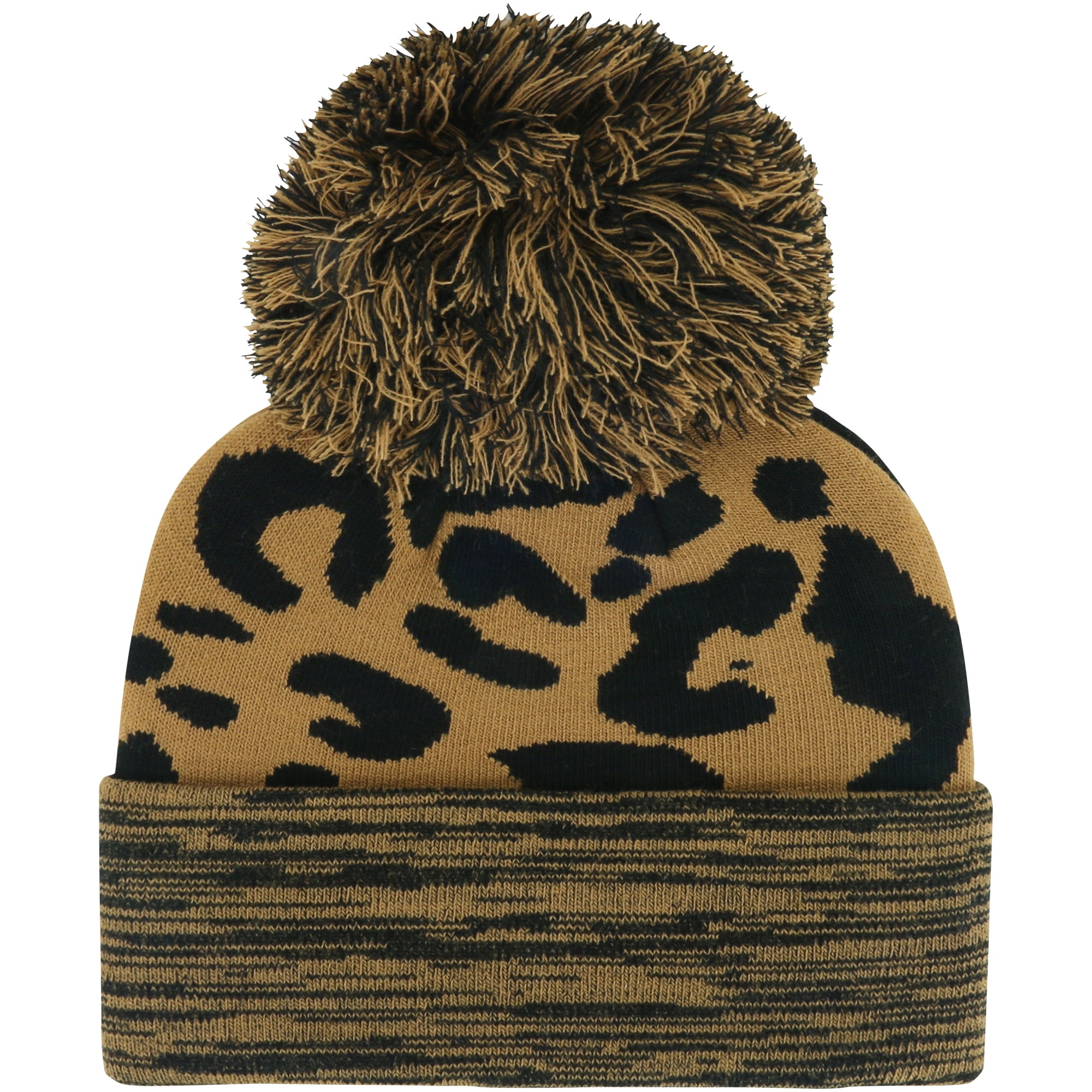 Women's '47 Brown Nebraska Huskers Rosette Cuffed Knit Hat with Pom - Image 5