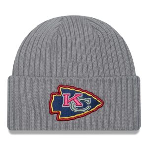 Men's New Era  Gray Kansas City Chiefs Color Pack Multi Cuffed Knit Hat