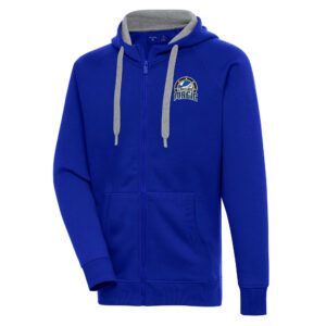 Men's Antigua  Blue Lakeland Magic Victory Full-Zip Hoodie