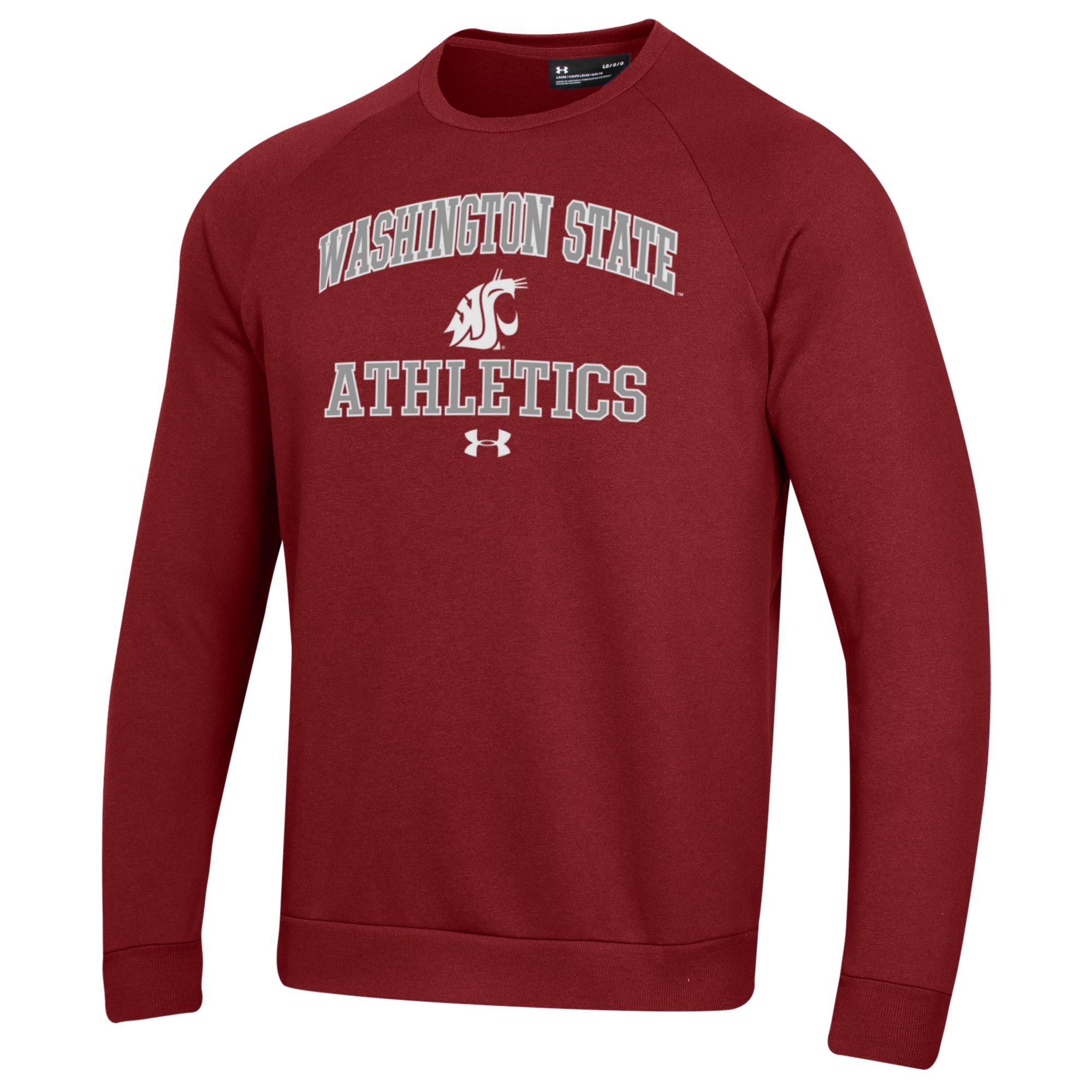 Men's Under Armour Cardinal Washington State Cougars Athletics All Day Fleece Pullover Sweatshirt - Image 3