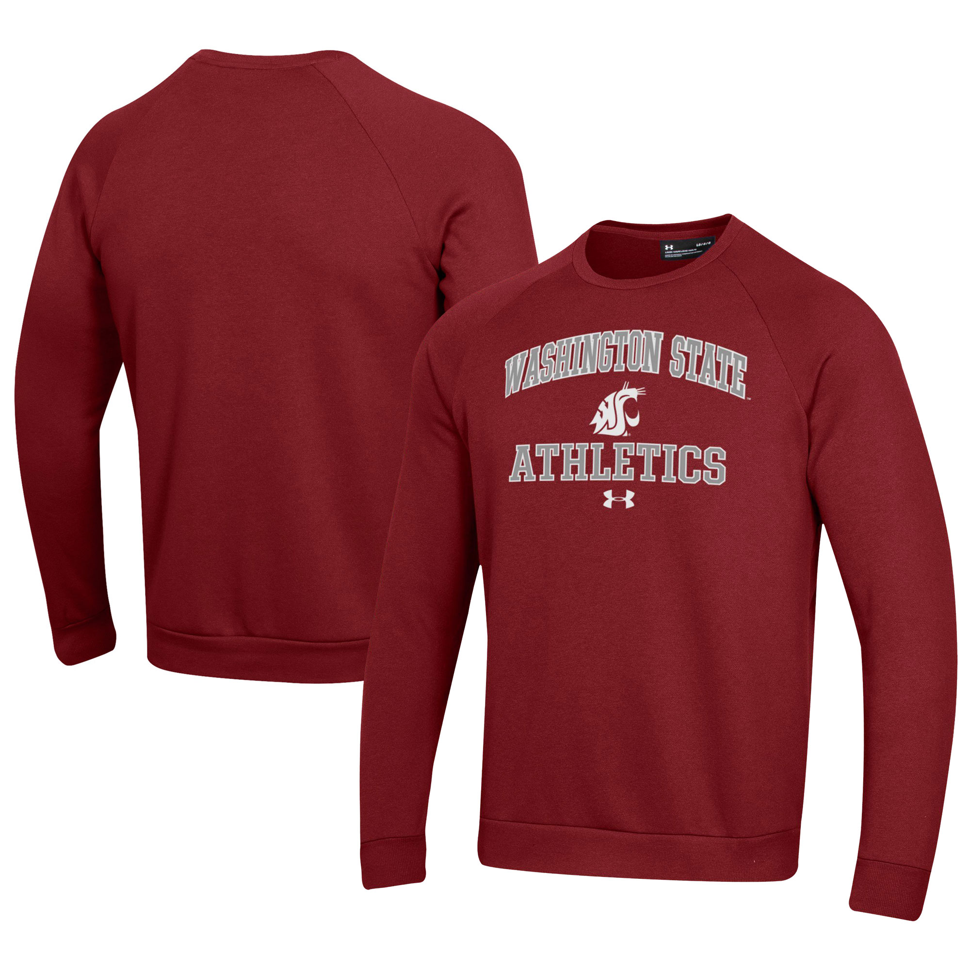Men's Under Armour Cardinal Washington State Cougars Athletics All Day Fleece Pullover Sweatshirt