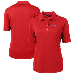 Women's Cutter & Buck  Red Toronto Blue Jays DryTec Virtue Eco Pique Recycled Polo