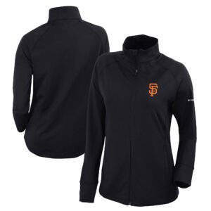 Women's Columbia  Black San Francisco Giants Omni-Wick Greenkeeper Full-Zip Jacket