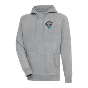 Men's Antigua  Heather Gray Charlotte Knights Victory Pullover Hoodie