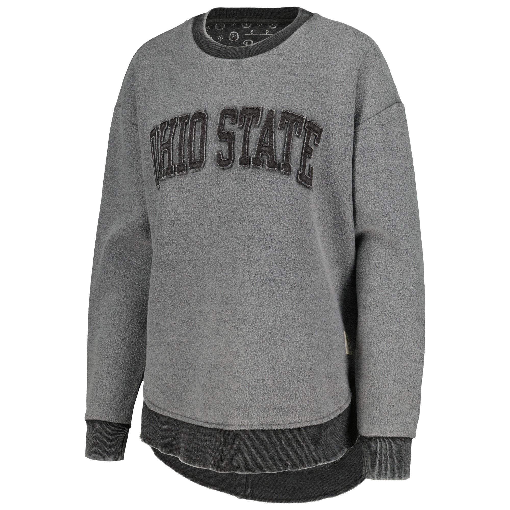 Women's Pressbox Black Ohio State Buckeyes Ponchoville Pullover Sweatshirt - Image 7