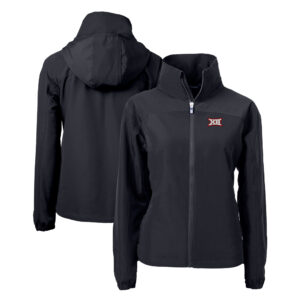 Women's Cutter & Buck  Black Big 12 Gear Charter Eco Recycled Full-Zip Jacket