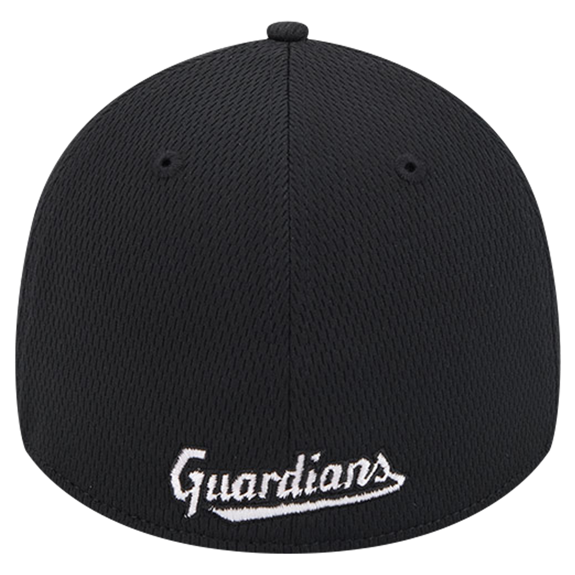Men's New Era Black Cleveland Guardians Active Dash Mark 39THIRTY Flex Hat - Image 5