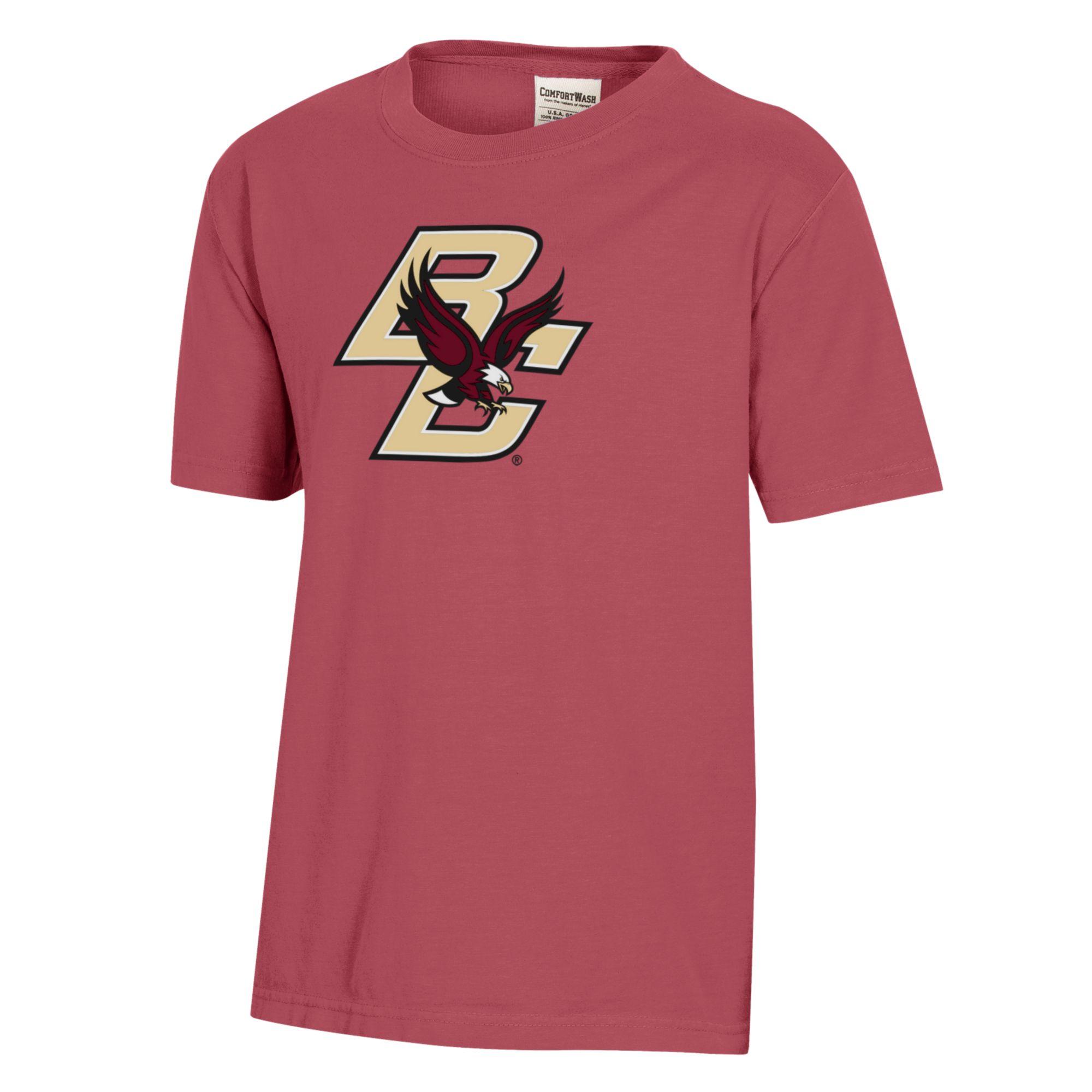 Youth Maroon Boston College Eagles Logo Comfort Wash T-Shirt - Image 3