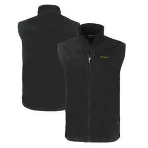 Men's Cutter & Buck  Black Florida A&M Rattlers Big & Tall Charter Eco Full-Zip Vest