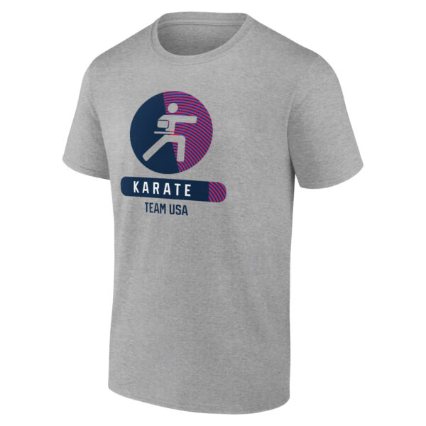 Men's Heather Gray USA Karate Radiating Victory T-Shirt - Image 6