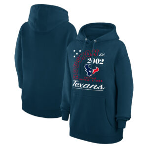 Unisex Starter  Navy Houston Texans Arch Team Fleece Pullover Hoodie