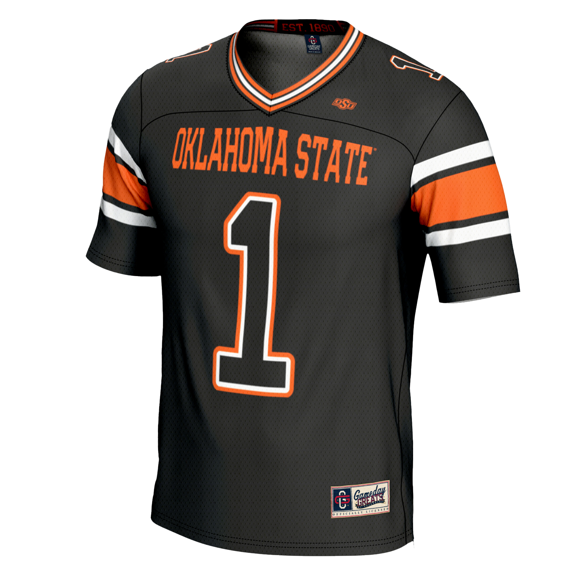 Men's GameDay Greats #1 Black Oklahoma State Cowboys Football Jersey - Image 6