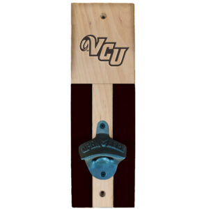Black VCU Rams 3.5" x 11.5" Wall Mounted Bottle Opener