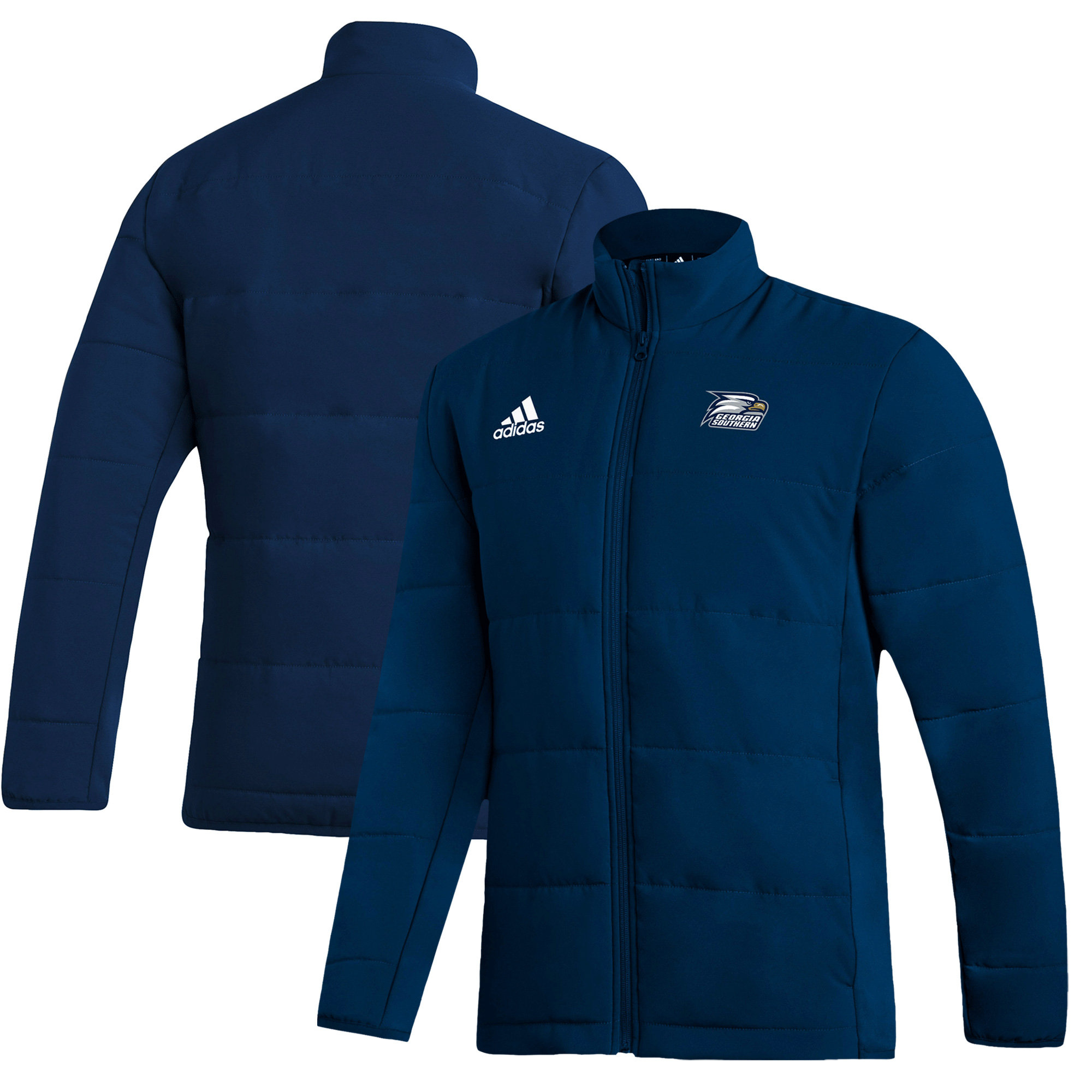 Men's adidas Navy Georgia Southern Eagles Midweight Full-Zip Jacket - Image 2