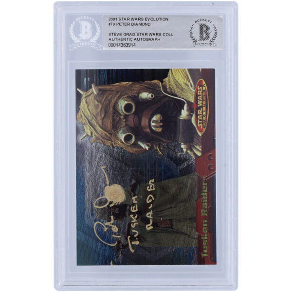 Peter Diamond Star Wars Autographed 2001 Topps Evolution #79 BAS Authenticated Card with "Tusken Raider" Inscription