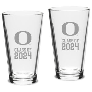 Oregon Ducks Class of 2024 16oz. 2-Piece Classic Pint Glass Set