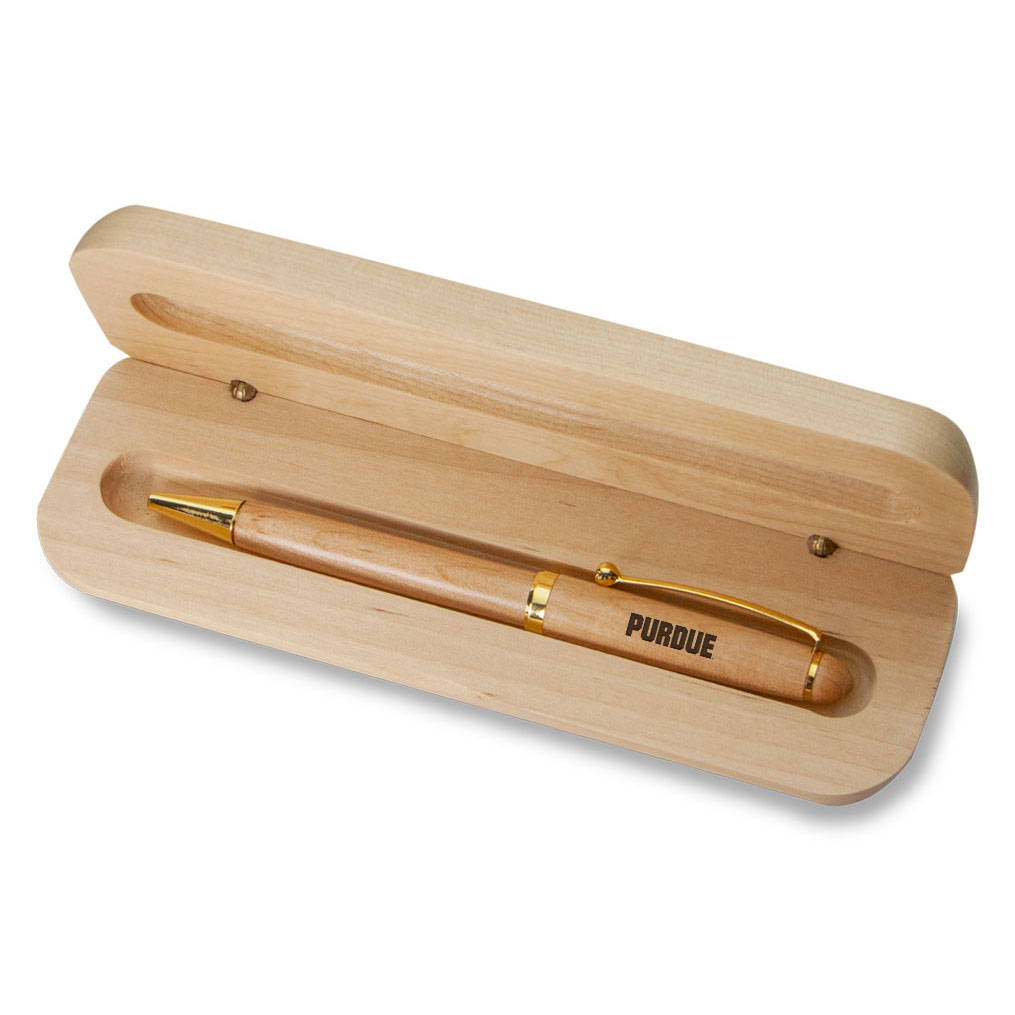 Purdue Boilermakers Maple Pen and Case Set